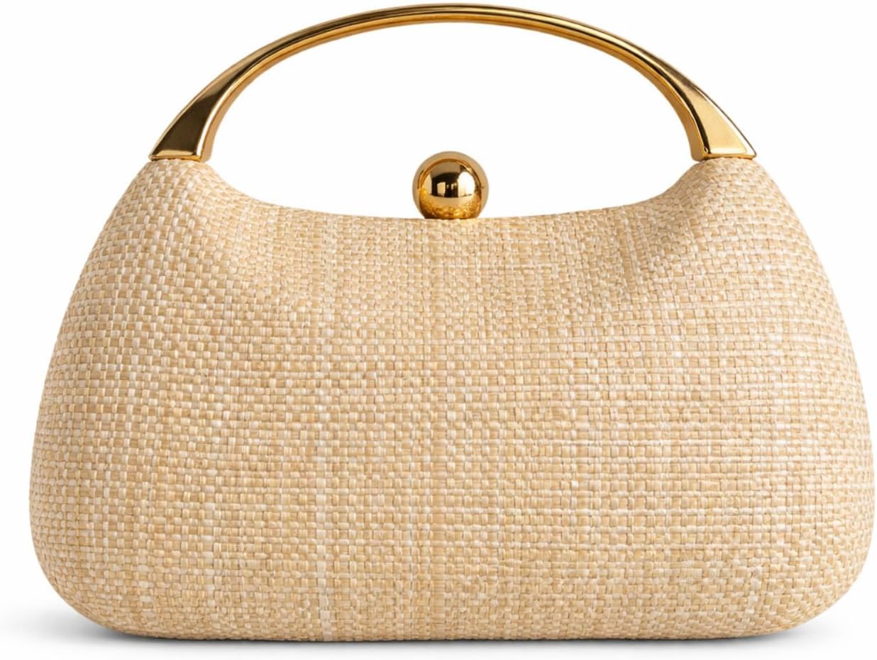 Upbull Evening Clutch Purses Women Straw Summer Beach Bag Trendy Crossbody Clutch Purse Shoulder Bag Wedding Handbags 2026