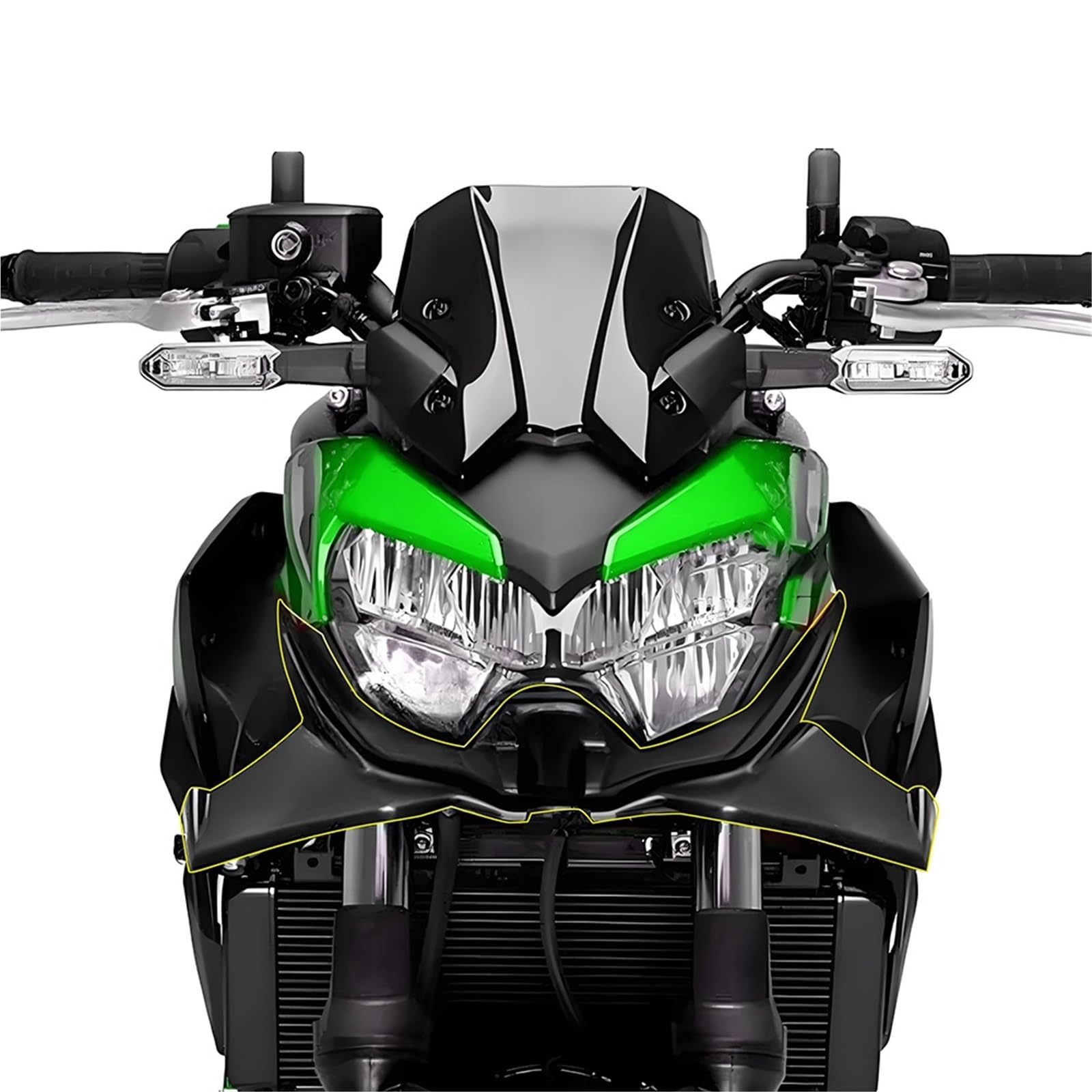 Pasuje do Kawasaki Z650 Z 650 2021 2022 2023 2024 Przedni spojler Owiewka Skrzydło Aerodynamiczny Deflektor Skrzydła Okna Boczne Spojler Skrzydło dachowy