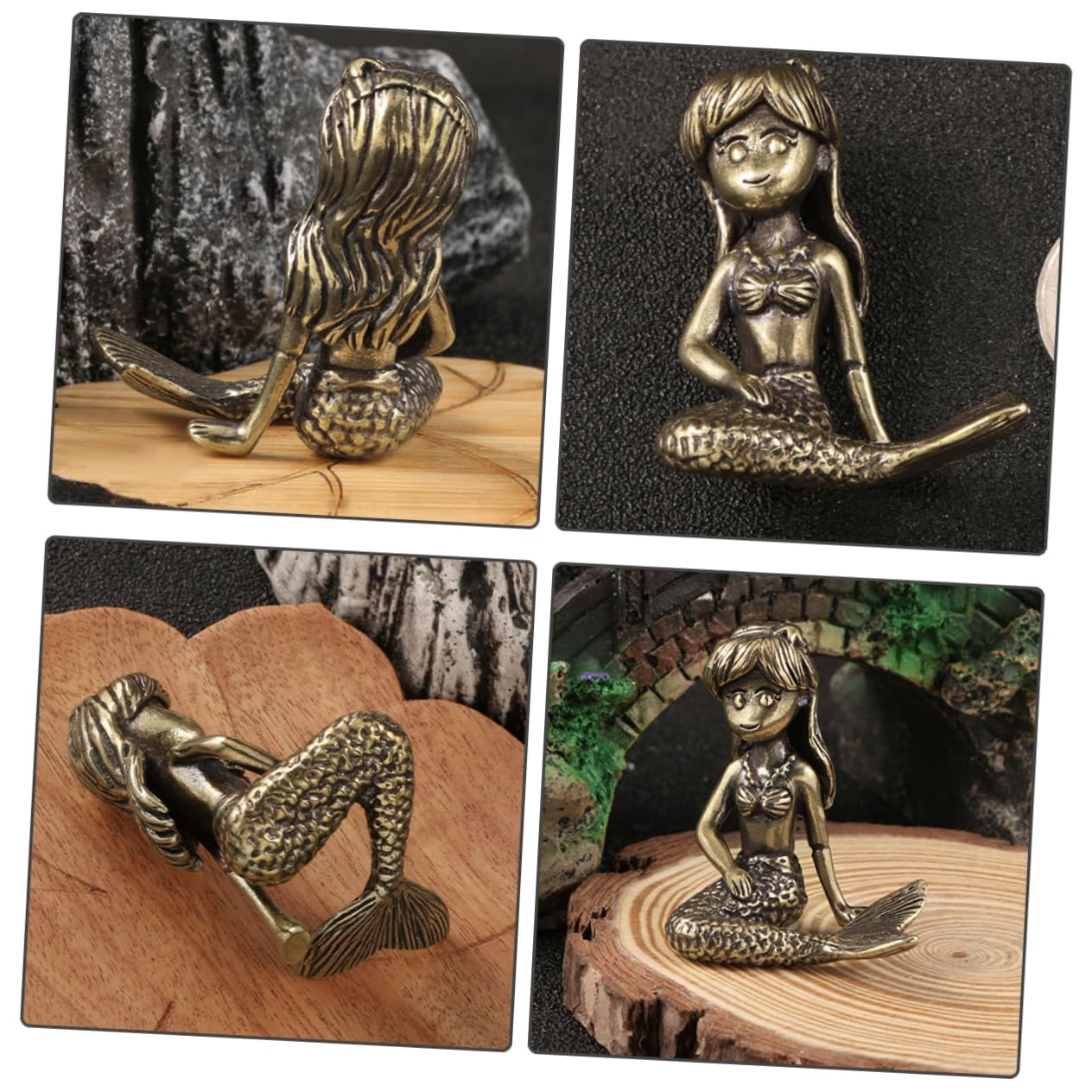 INOOMP 2 Pezzi Vivid Mermaid Birthday Party Decoration Sirena Figurine Sirena Cake Topper Decorazione Per La Casa Statua Di Sirena