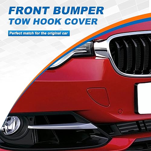 Miniatura 2 de CZShiYue Cubierta de gancho de remolque delantero para BMW F30 F31 3 Series 320i 328i 335i 2012 2013 2014 2015 51117293116 (negro, lado derecho del