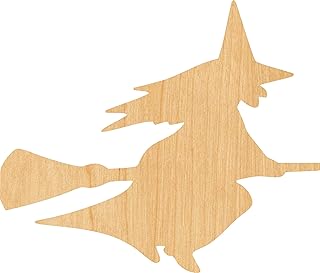 Witch 3 Laser Cut Out Wood Shape Craft Supply - 4 Inch