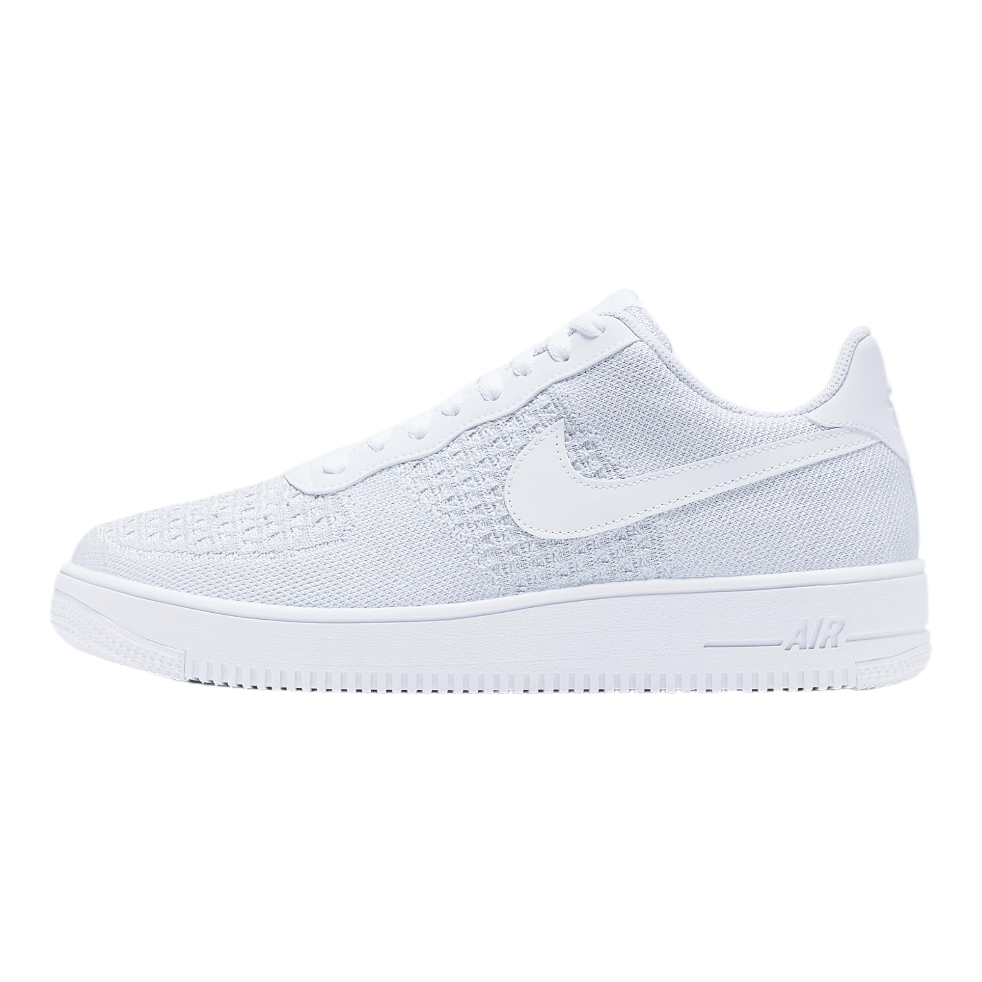 Nike AIR Force 1 Flyknit 2.0 (AV3042-100, White/Pure Platinum-Pure Platinum-White) Size 3.5