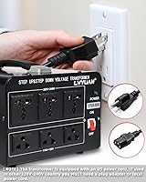 Vista 56 de LVYUAN Convertidor de transformador de voltaje Step Up/Down Convertir de 110-120 voltios a 220-240 voltios y de 220-240 voltios a 110-120 voltios