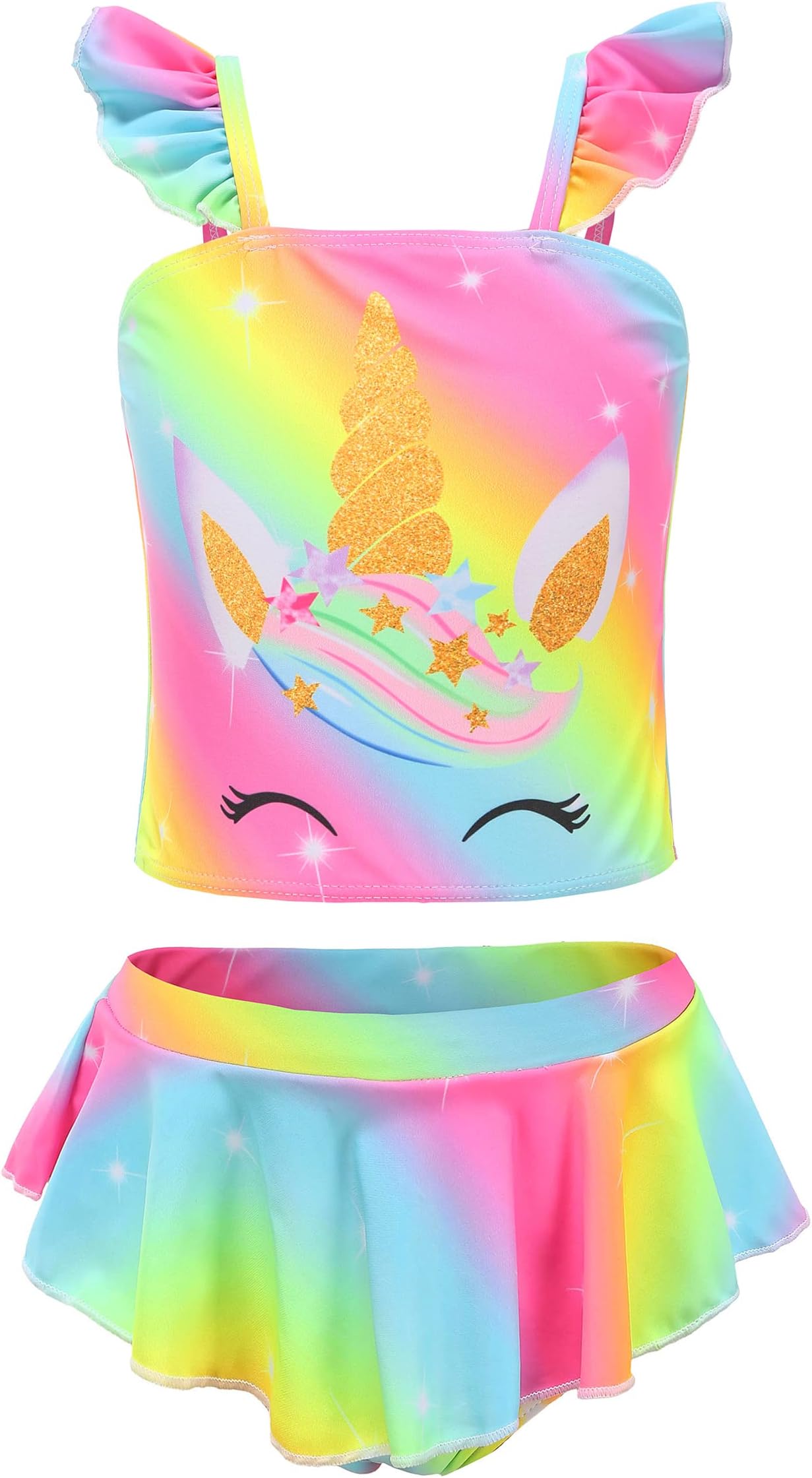 Two Pieces Swimsuit Mermaid Bikinis Tankini Bathing Suit for Little Girls