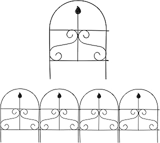 YOUKOOD Decorative Garden Fence 18inx13in Fencing Ornamental Panel Border Edge Section Edging Patio Fences Flower Bed Outd...