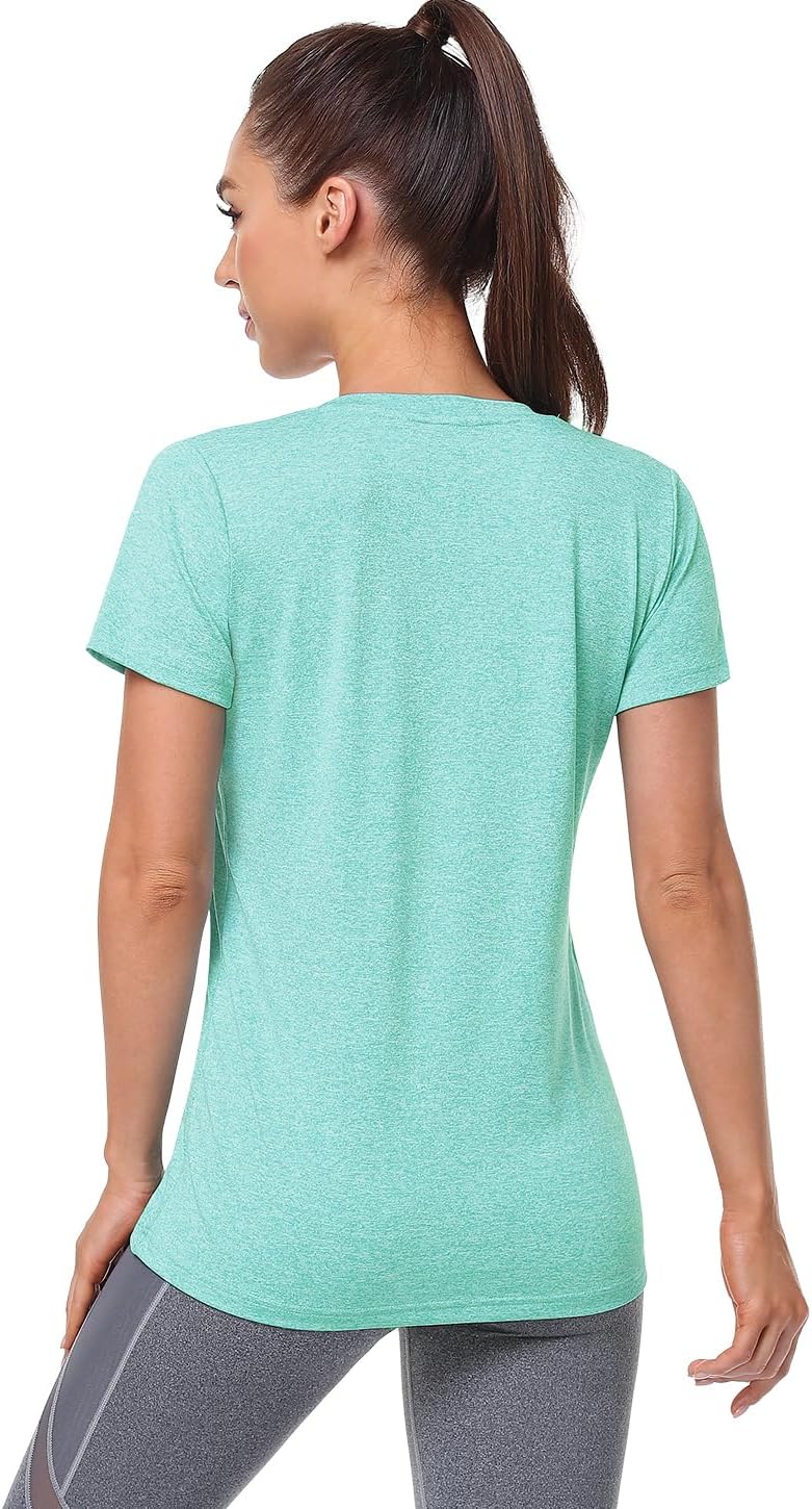 Xelky 3-4 Pack Women's Dry Fit Tshirt Short Sleeve Moisture Wicking Athletic Shirts Sport Activewear Tee V Neck Workout Top - Image 4