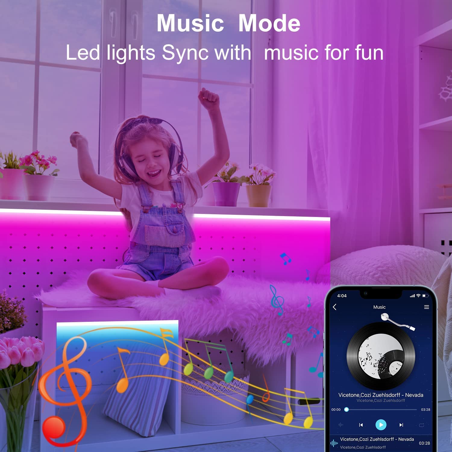 Buy Keepsmile 100ft Led Strip Lights (2 Rolls of 50ft) Bluetooth Smart