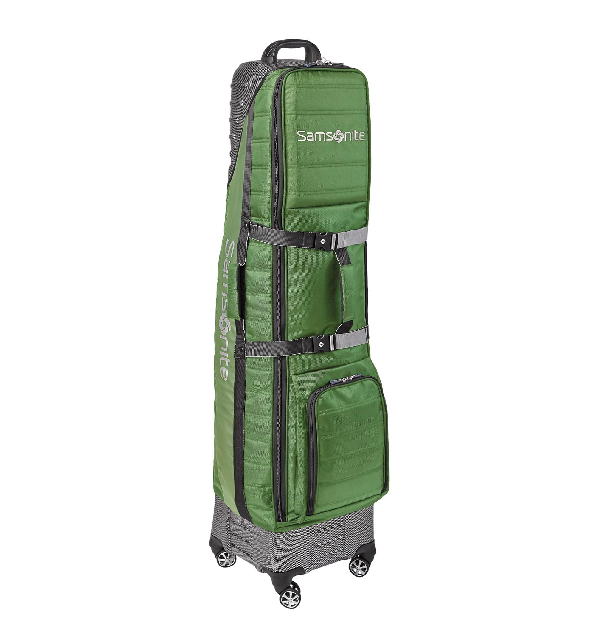 Samsonite The Protector Hardside and Softside Golf Travel Bag with Shark Wheels, Waterproof Exterior (Grass Green, One Size)