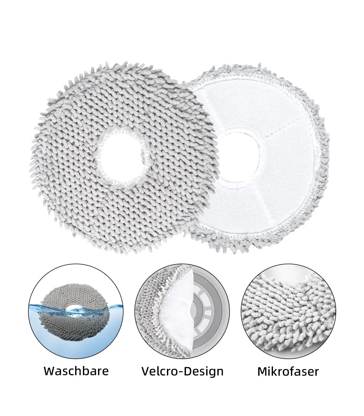 Aspirapolvere Mop Bagnato, Compatibile con Xiaomi, X10+ | X20+ e compatibile con Dreame, L10s Ultra / L10 Ultra / L20 Ultra(18PCS Mop)