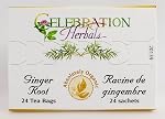 Celebration Herbals Organic Ginger Thé à base de racines – Organique, Kosher (24 Sacs à thé - 24g) | Zingiber officinale thé à base de plantes terreux et chaud, apprécié dans les traditions à base d'herbes