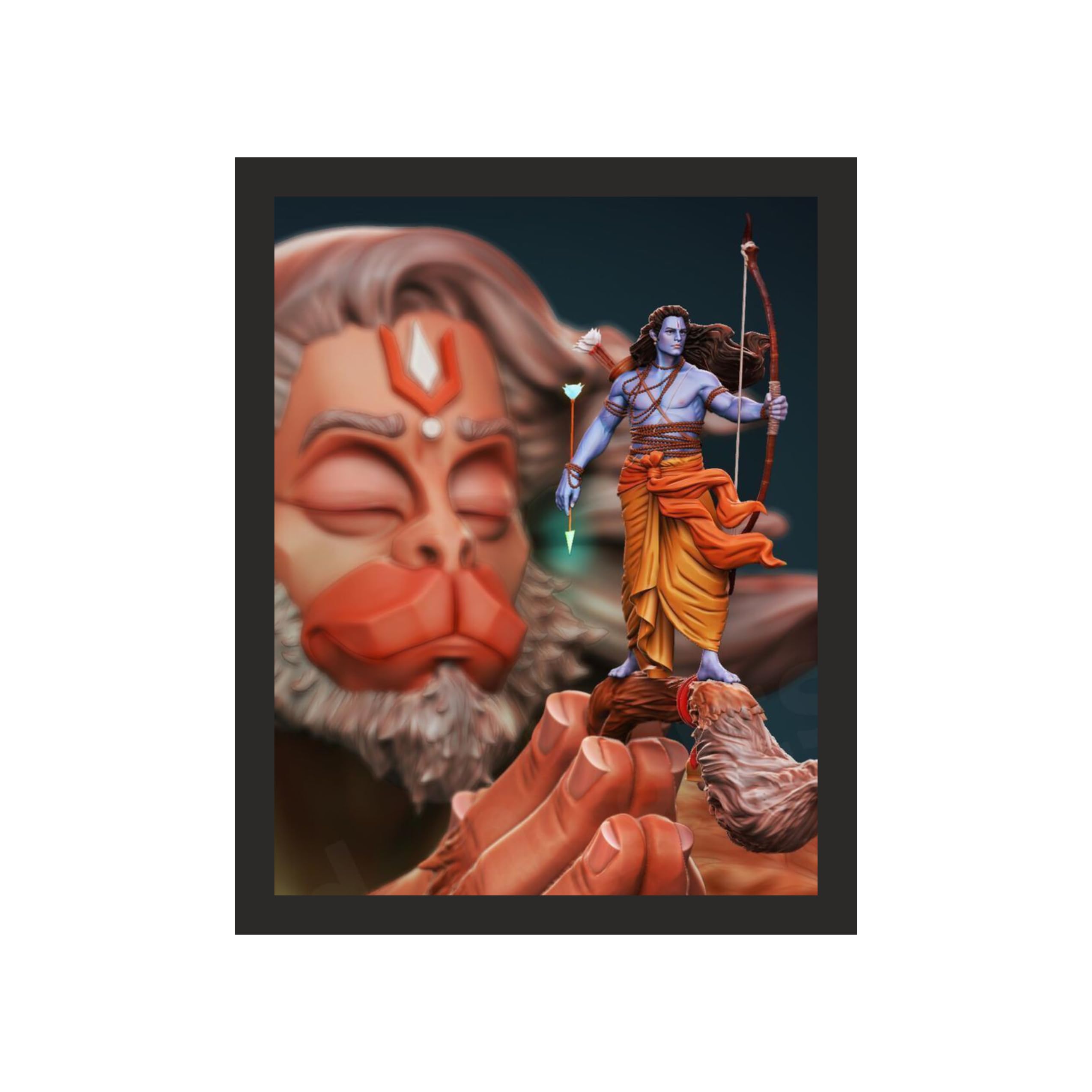 Ram & Hanuman: The Essence of Devotion, 16x20 Inches