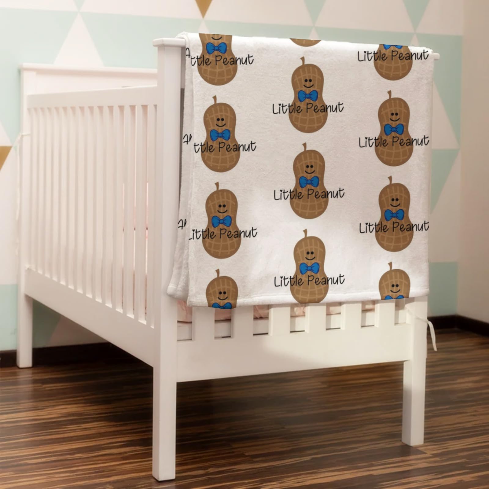 HawSkgFub Divertida manta de bebé de Little Peanut para niños, manta de franela de forro polar, suave, cálida y ligera, ropa de cama de cuna para recién nacidos, 60 x 80 pulgadas