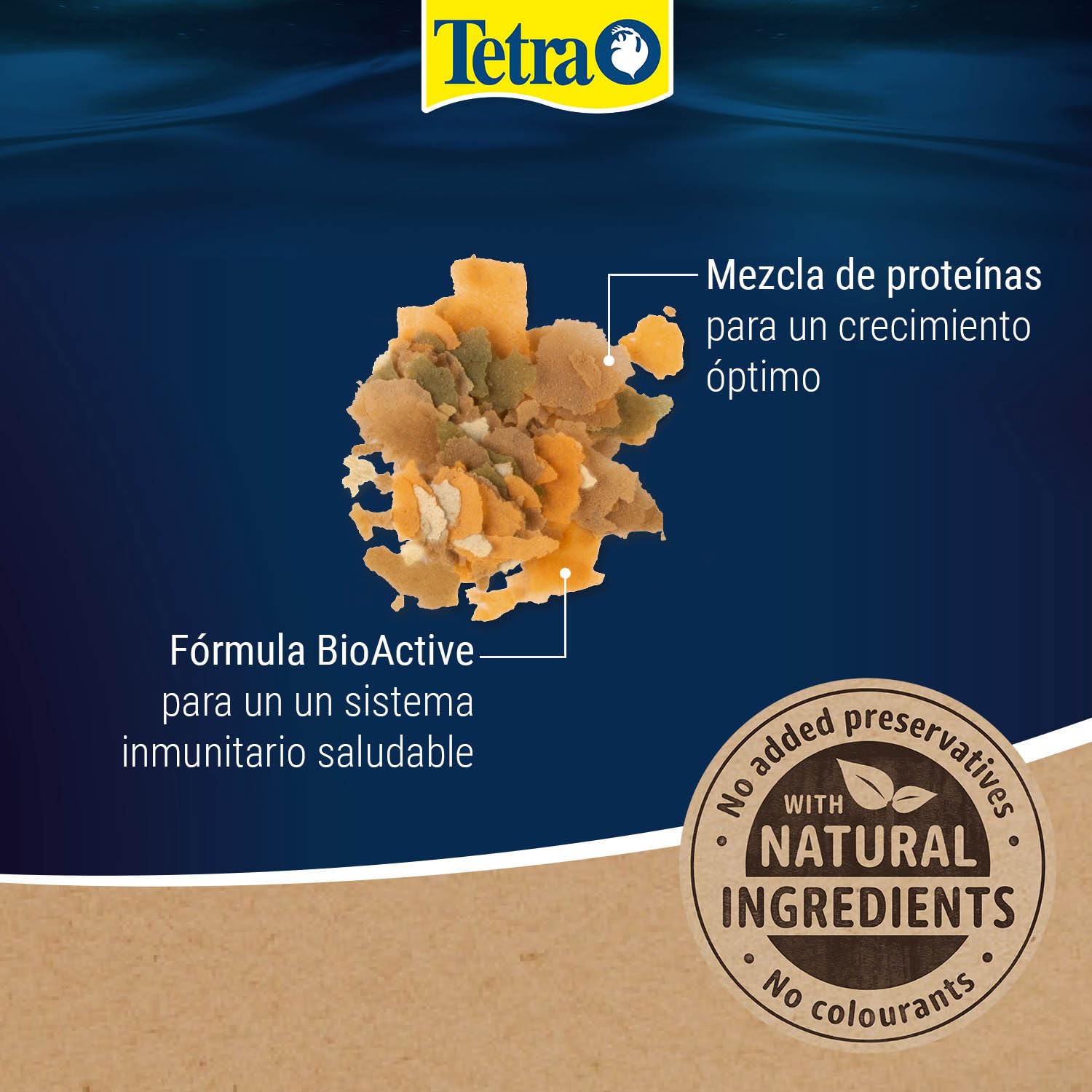 TetraMin Flakes - alimento en forma escamas de para todos los peces ornamentales, mezcla equilibrada para peces sanos y agua clara, lata de 500 ml