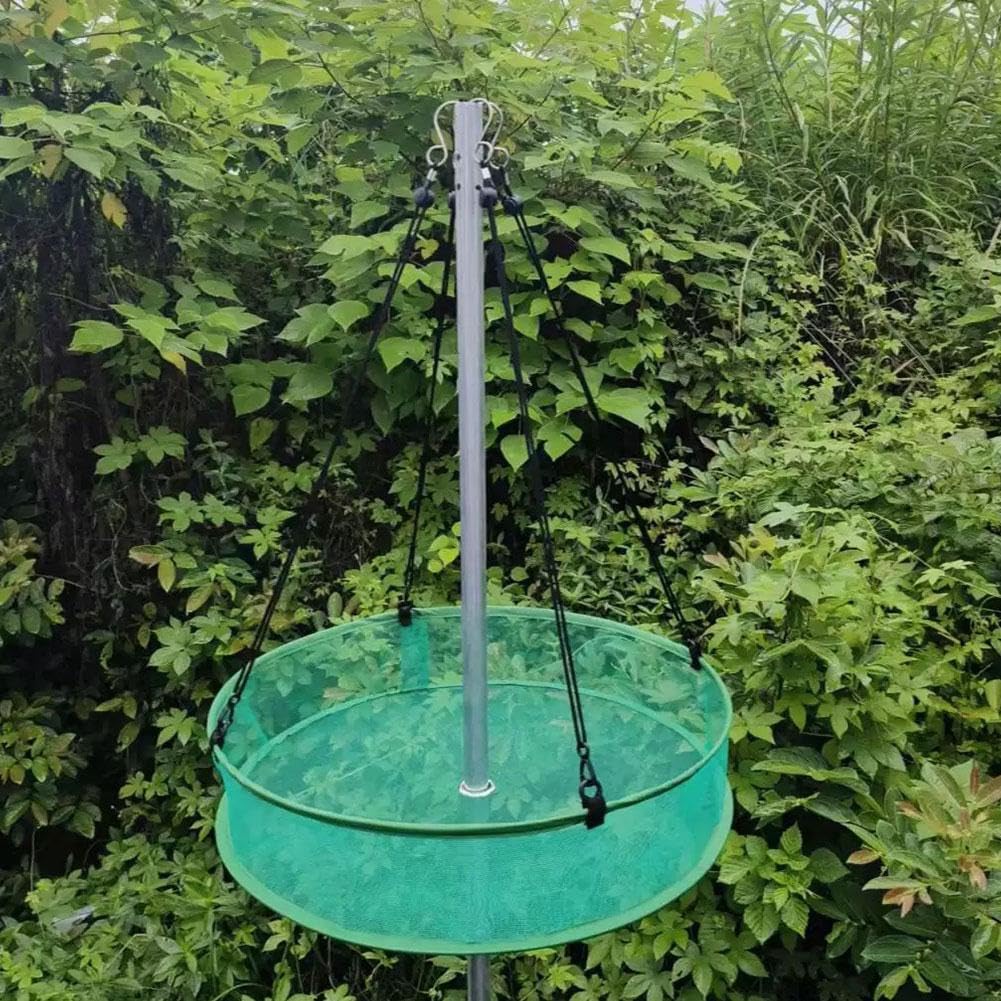 Spill Guard Mesh Tray, Hanging Mesh Trays Bird Feeder with Rope Hook Anti-Overflow Protection, Birds Seed Catcher Tray, Hanging Bird Feeder For Backyard Patio Plus Garden Decor