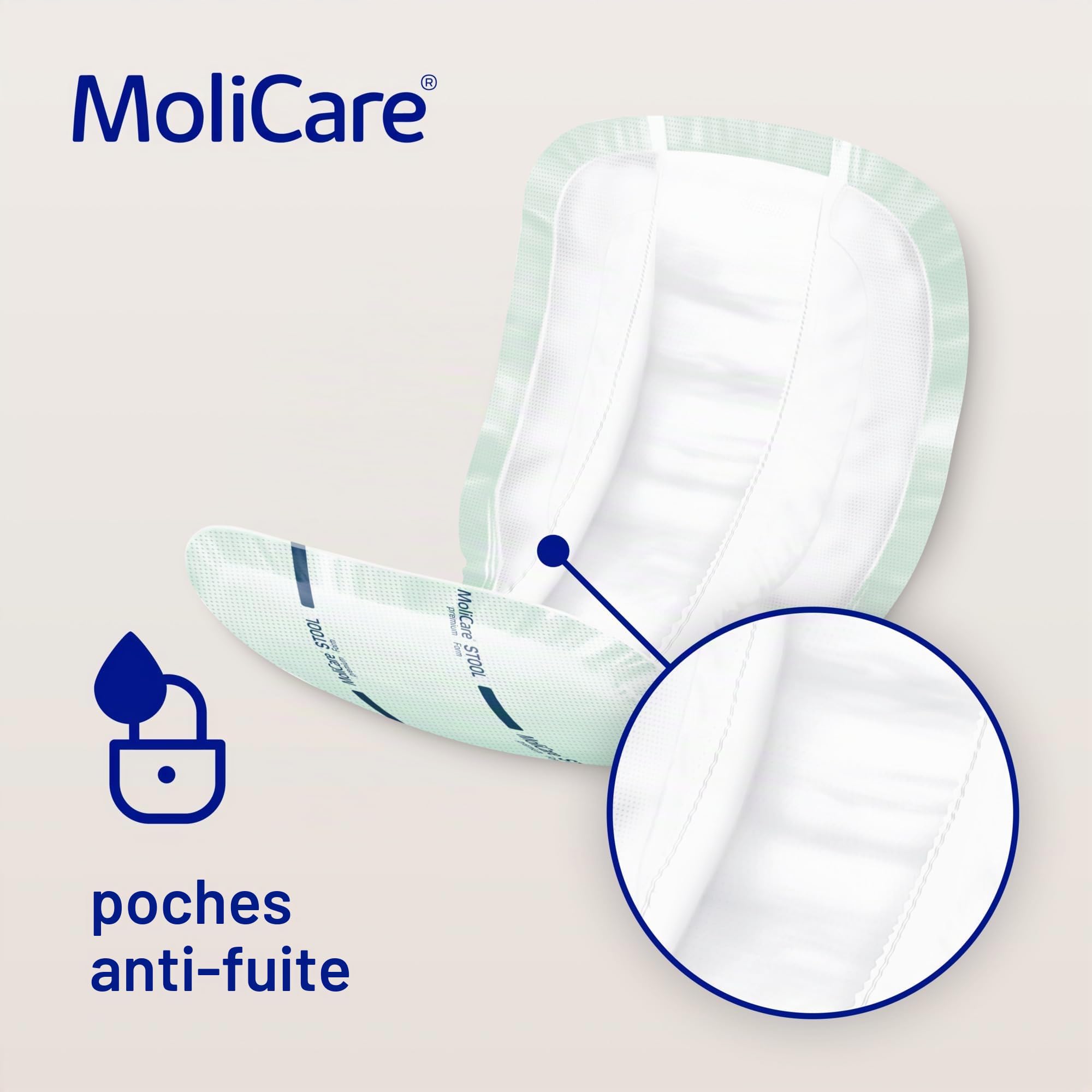 MoliCare Premium Form Lot de 32 tabourets unisexes spécialement conçus pour l'incontinence fécale à utiliser avec les pantalons MoliCare Fixpants