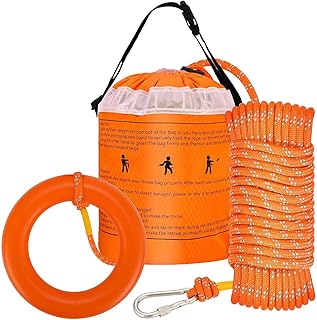 Throw Rope Water Rescue - Reflective Floating Water Rescue Throw Bag with Rope,Safety Boat Save Gear for Rafting Kayaking ...