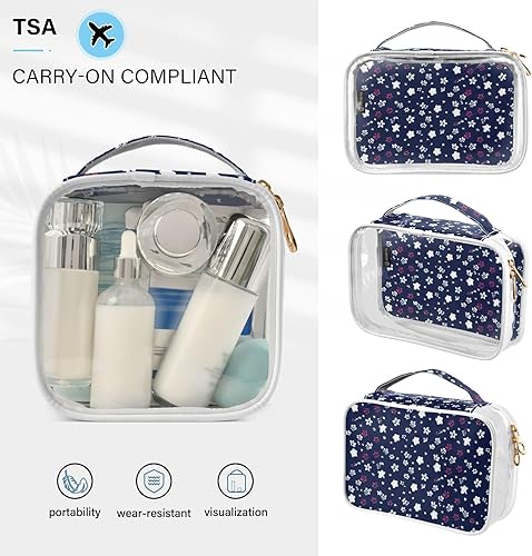 Miniatura 5 de American Flag Paws Stars Clear Toiletry Bag for Traveling,2 Pack Makeup Cosmetic Bag with Zipper,Travel Bag for Toiletries,Travel Essentials 21215206
