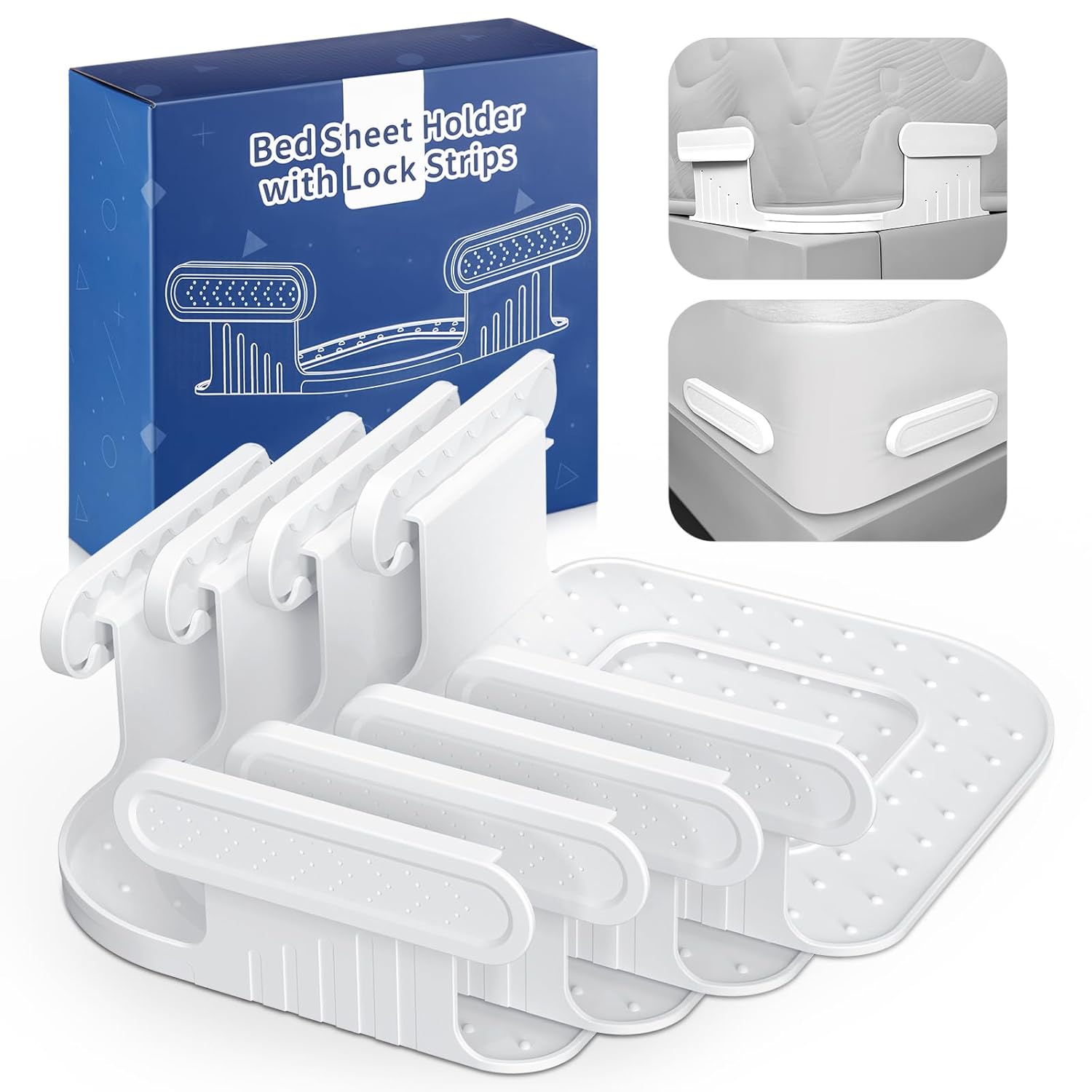 Bed Lock Sheet Holders Fit All Sheet Size New Upgrade Sheet Straps Keep Sheets Firm Tight Bed Fitted
