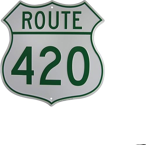 TG,LLC Treasure Gurus US Highway Route 420 - Letrero de metal en relieve divertido para decoración de pared TG,LLC Treasure Gurus US Highway Route 420 - Letrero de metal en relieve divertido para decoración de pared