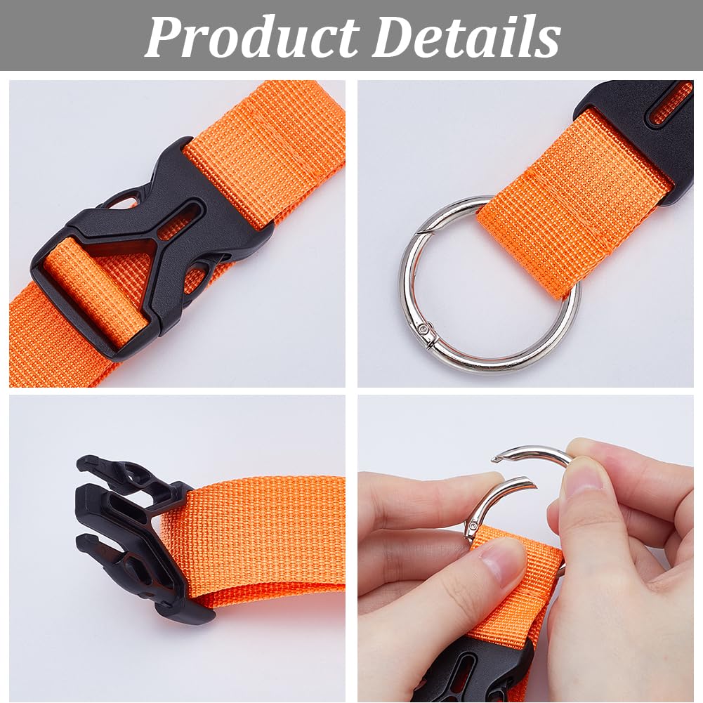 Sangle De Fixation Caoutchouc Orange - 49 Cm - Pour Camping, Transport Bagages, Sécurisation Charges - Lot De 1 - 6