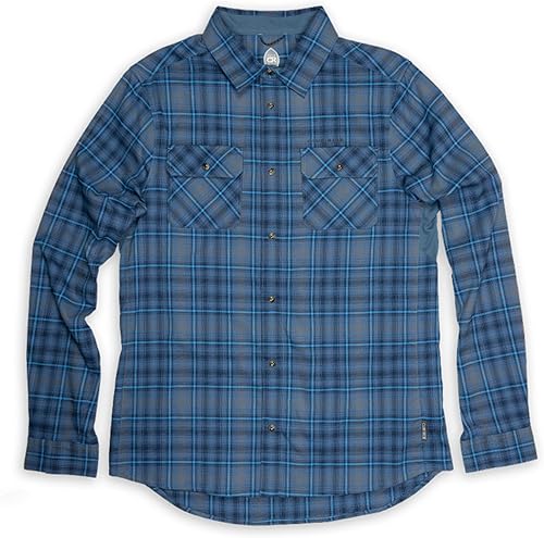 Club Ride Apparel Daniel - Camisa de franela de manga larga para hombre, camiseta de ciclismo a presión