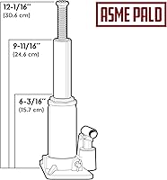 Vista 3 de Alltrade Powerbuilt Gato de botella de 2 toneladas para trabajo pesado, capacidad de 4000 libras, elevador hidráulico para vehículos, camiones, rojo