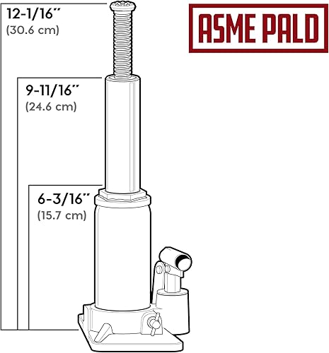 Miniatura 3 de Alltrade Powerbuilt Gato de botella de 2 toneladas para trabajo pesado, capacidad de 4000 libras, elevador hidráulico para vehículos, camiones, rojo