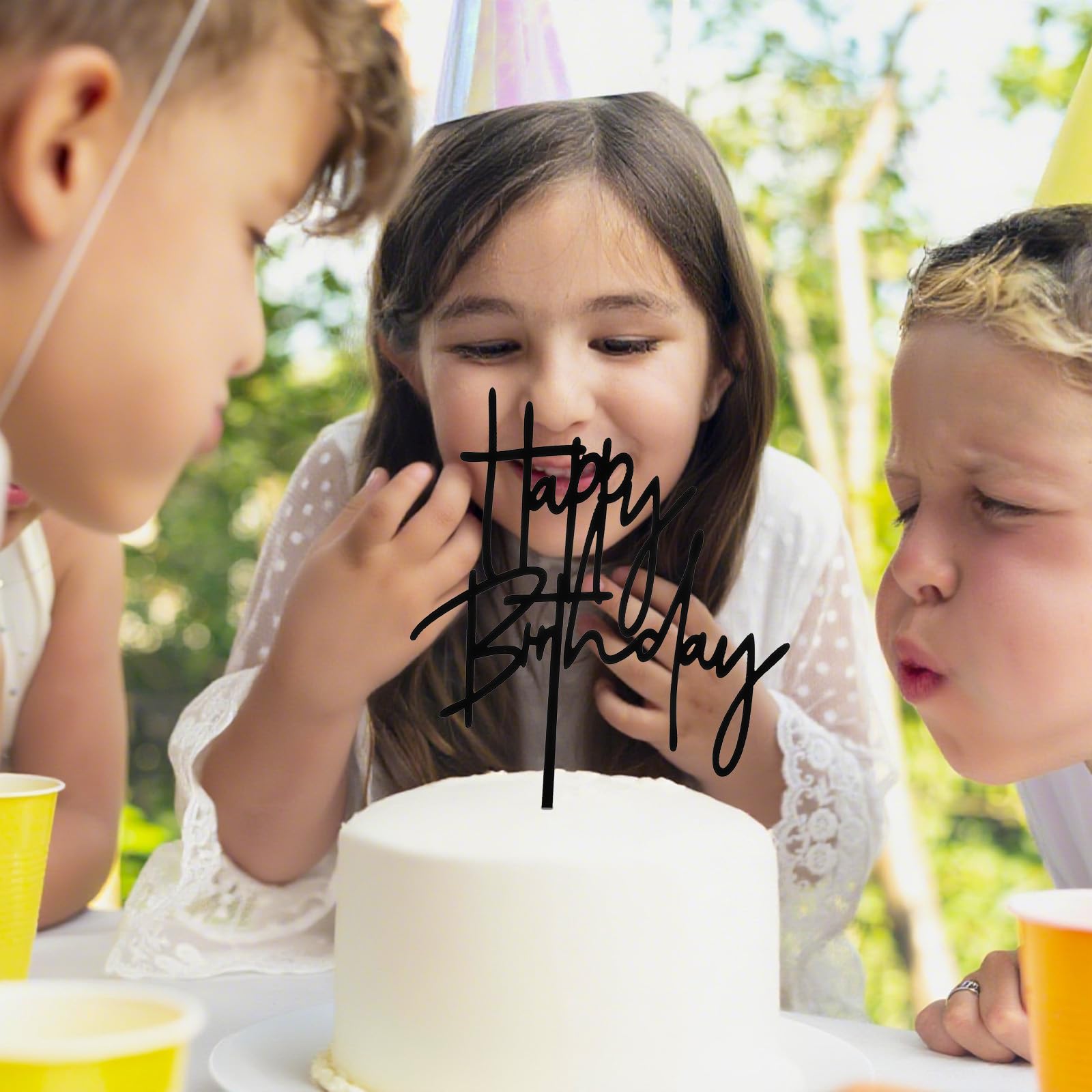 Happy Birthday Taarttopper Deluxe #3 - Verjaardag Taartdecoratie
