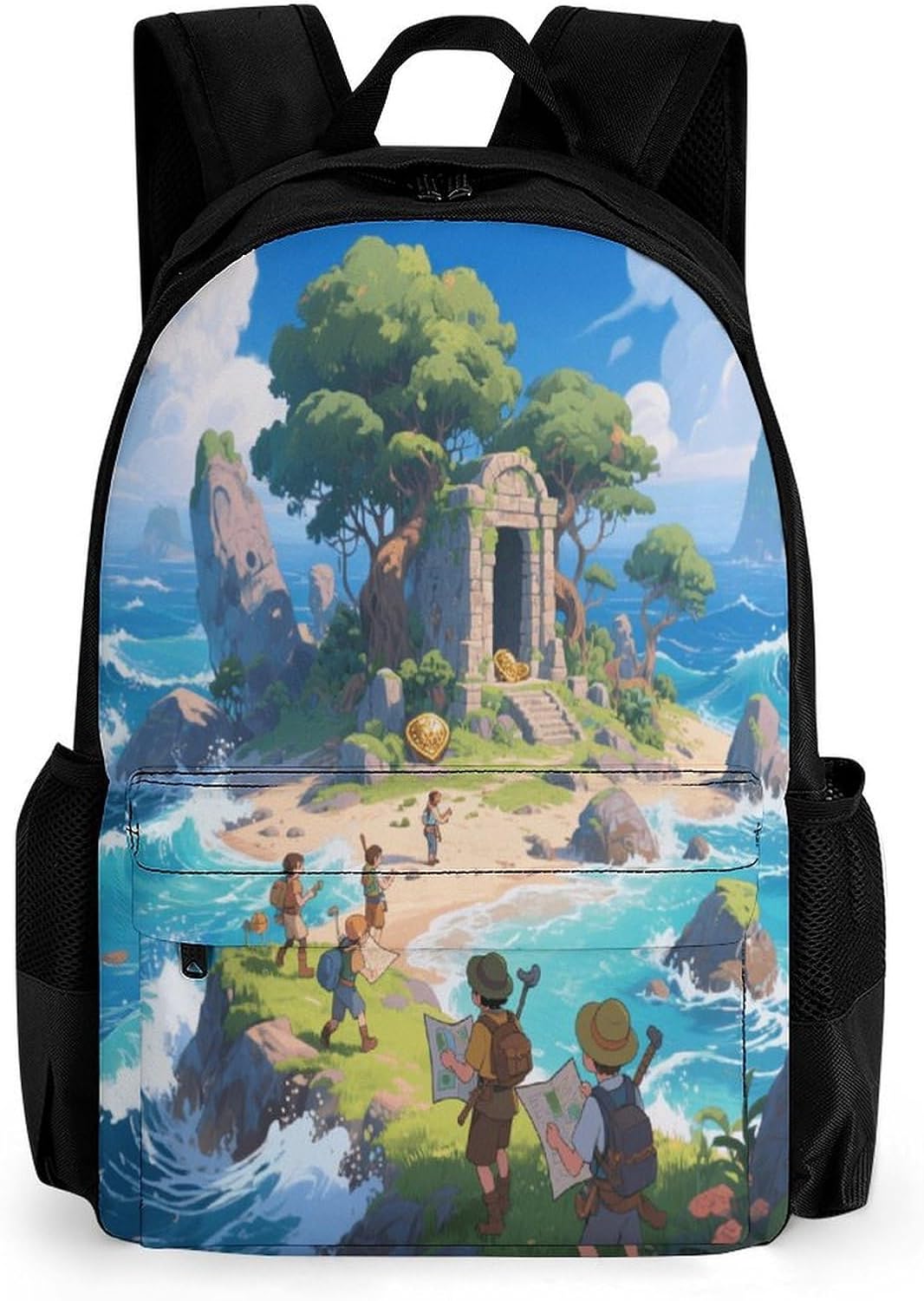 Mysterious Island Backpack Daypack Travel Backpack | Lightweight Casual Laptop Backpack for Women Men Aesthetic Travel Bag for Weekender Business Hiking Outdoor