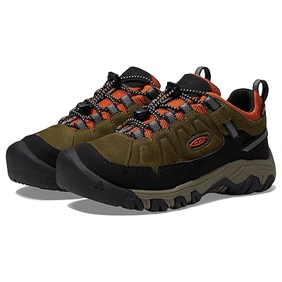 KEEN Kids Targhee 4 Low Height Durable Comfortable Waterproof (Toddler/Little Kid/Big Kid) Kids Shoes Dark Olive/Gold Flame