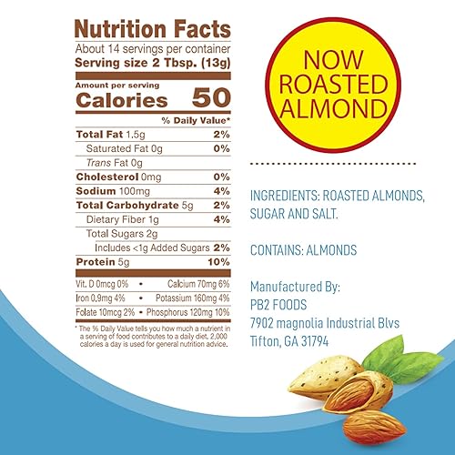 Miniatura 3 de PB2 Paquete de mantequilla de maní en polvo y mantequilla de almendras en polvo, tarros de 16 onzas, paquete de 2