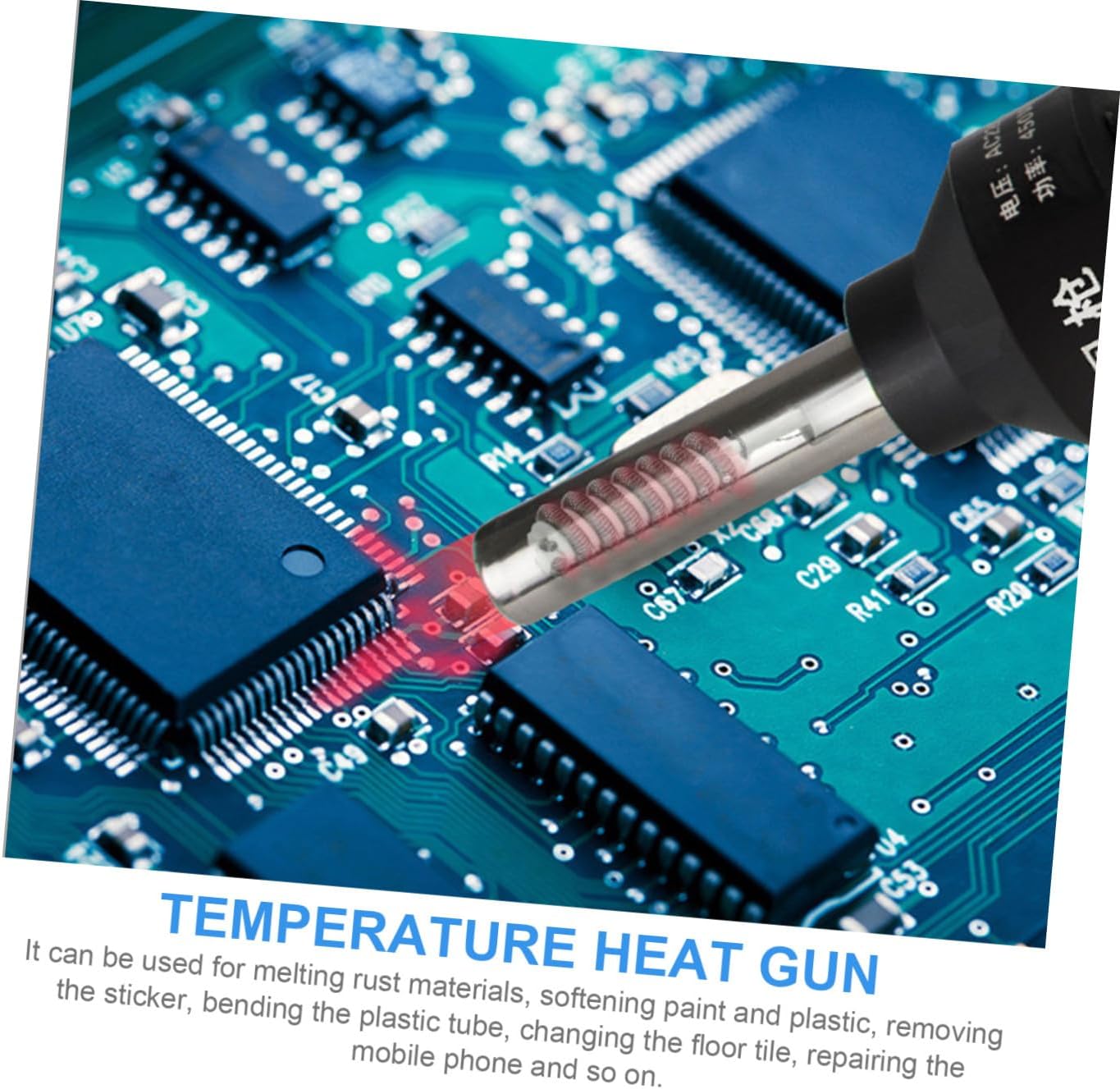 110v Portable Soldering Station Lcd Soldering Gun Solder Nozzles Kit for Heat Gun Us Plug