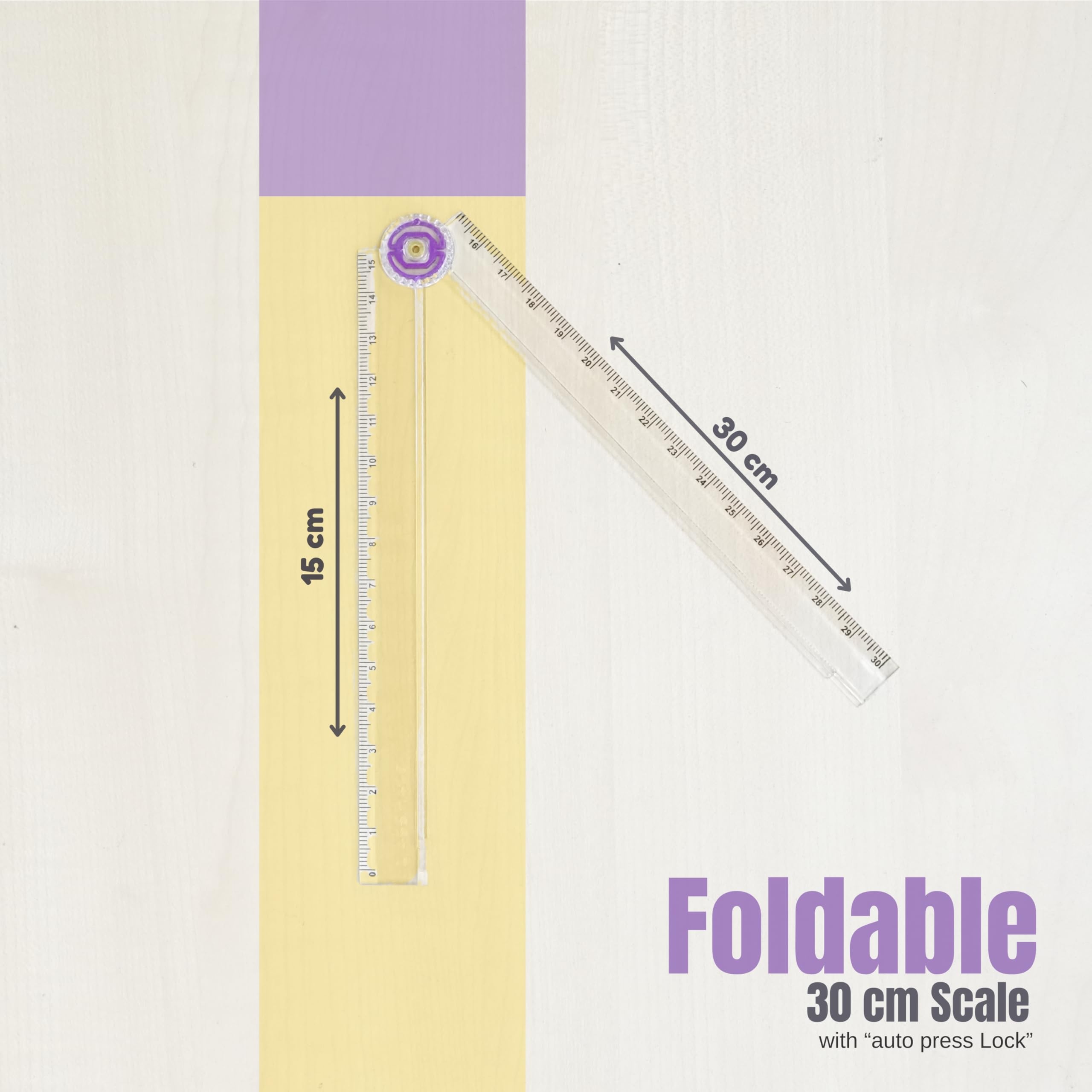 Classmate Asteroid Geometry Box | Compass-cum-Divider with arm locking mechanism | 30 cm Foldable Scale| Mechanical Pencil | Double sided tray 3