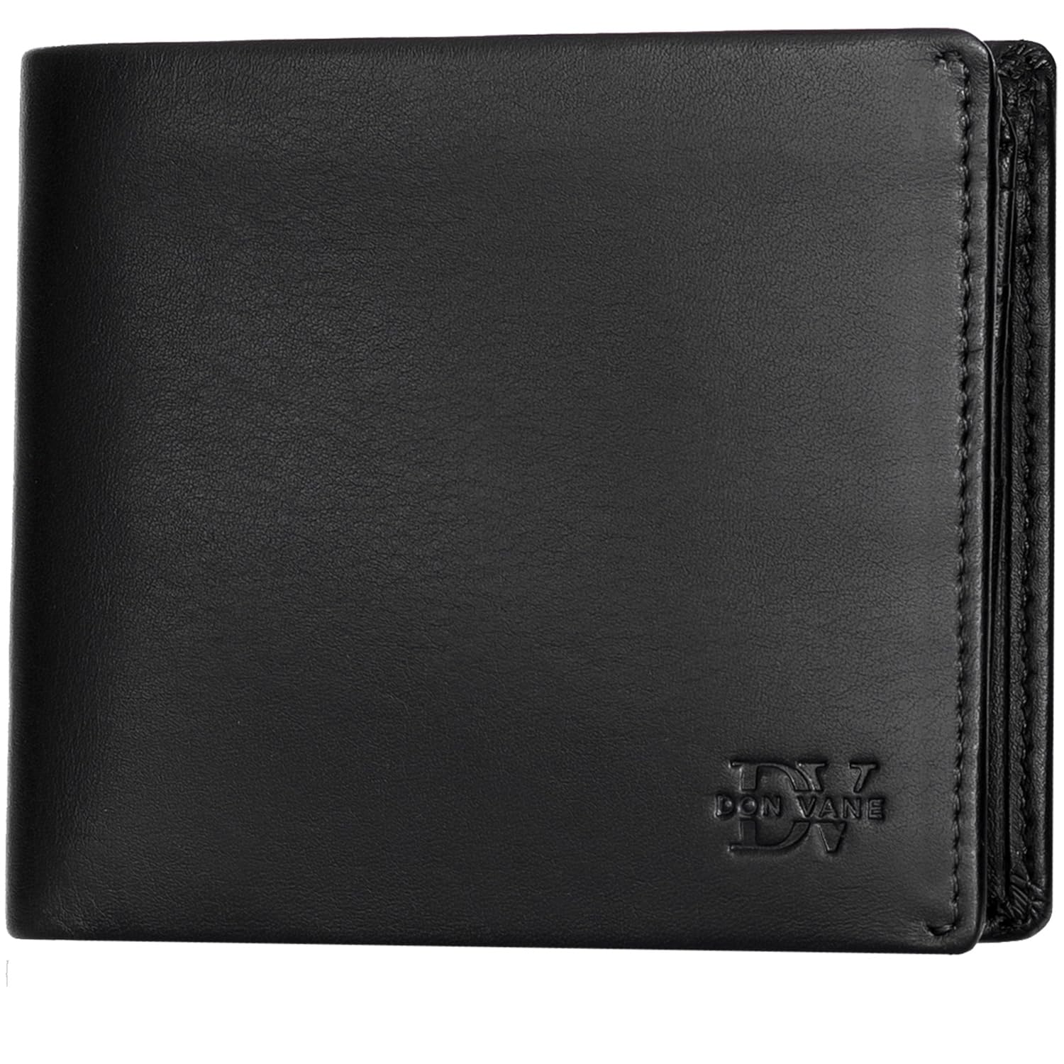 Elite Comfort – Echt Leder Geldbörse Herren schwarz inkl. Geschenkbox – RFID Portemonnaie Portmonee mit 11 Fächern – Echtleder Geldbeutel für Männer 11 x 9,5 x 2cm