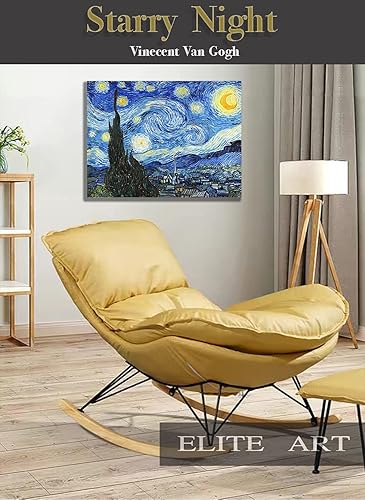 Miniatura 2 de Eliteart -- Noche estrellada de Vincent Van Gogh Pintura al óleo Reproducción Giclée Arte de pared