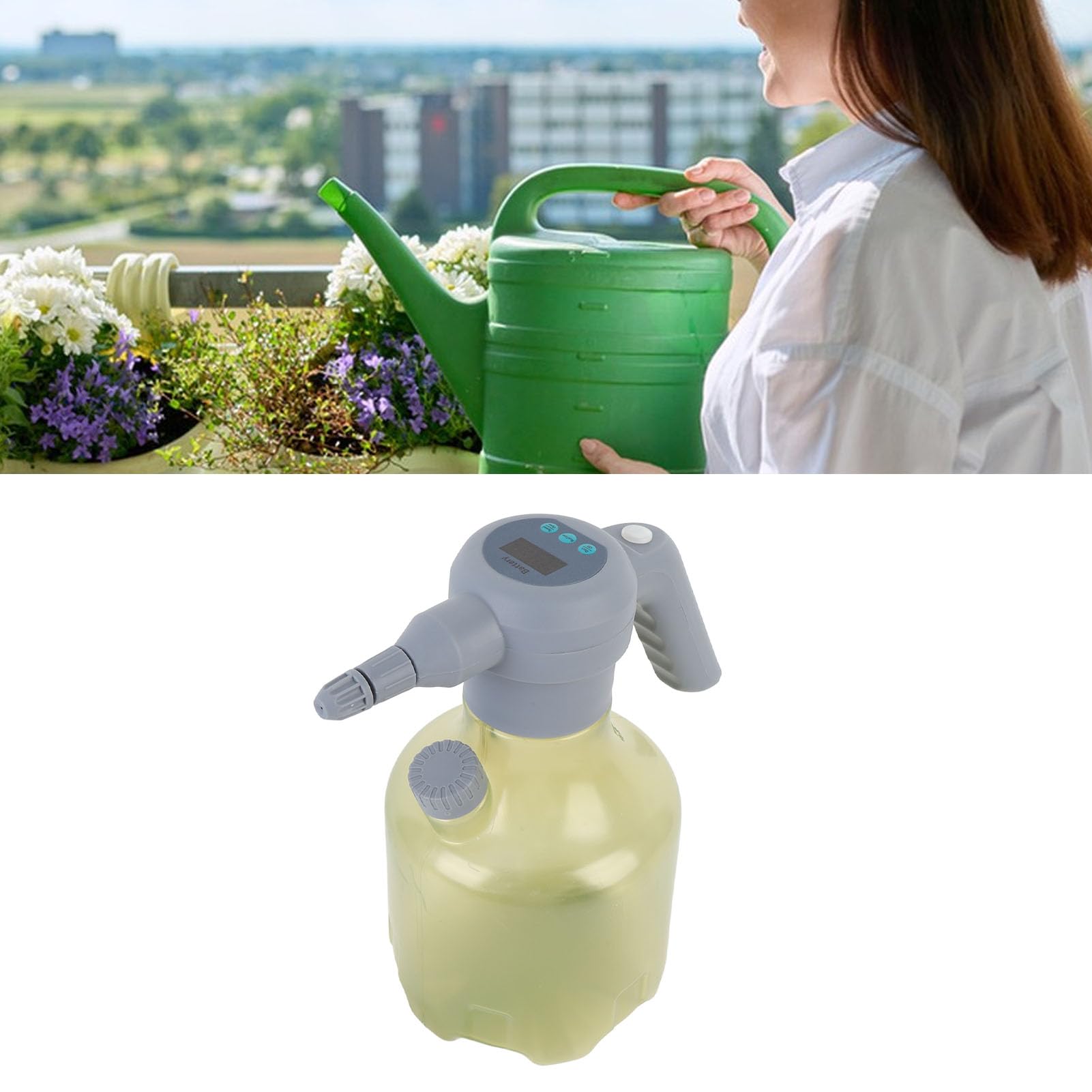 Cuifati Spray Bottle Elettrico 3L, Spruzzatore Automatico per Piante con