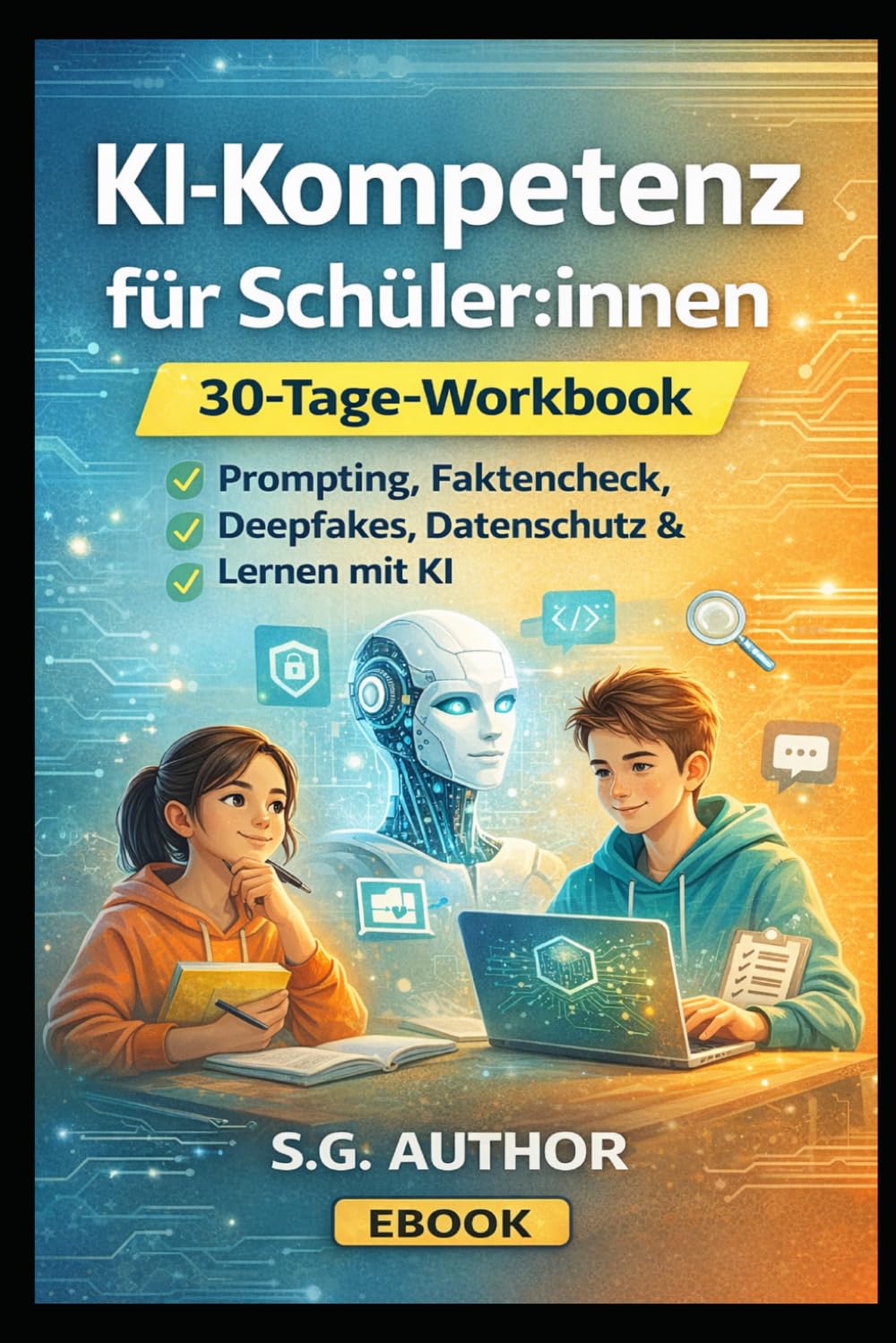 KI-Kompetenz für Schüler:innen: Künstliche Intelligenz verstehen · Chancen & Risiken erklärt · Sicher lernen und arbeiten mit KI (KI verstehen & sicher nutzen – Lernreihe)