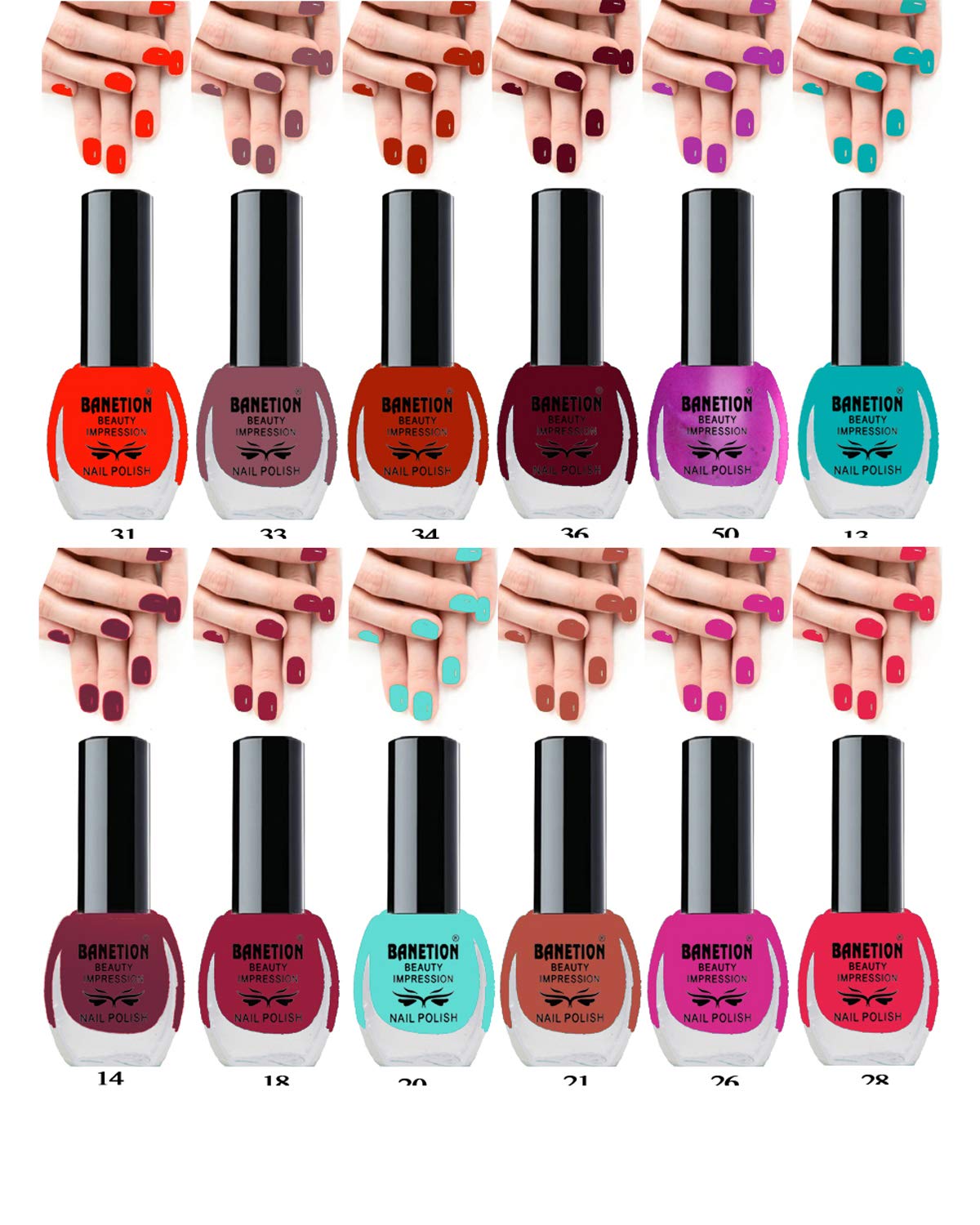 Nail Polish/Nail Paint Combo Set of 12, Multicolor Nail Paint of 6 ml each (Multicolor-6)