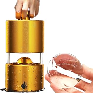 Ice Ball Press, Ice Ball Maker, Aviation Aluminum Sphere Ice Molds, Slow Melting, Long-Lasting Chilled, for Chilling Cocktails, Whiskey