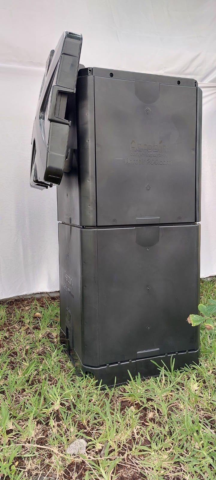 Aerobin Composteur Thermique – Compost Mûr en 3 Mois – Composteur sans Odeur pour Déchets de Cuisine et de Jardin – Système de Compostage Écologique d’Extérieur omposter (Black)
