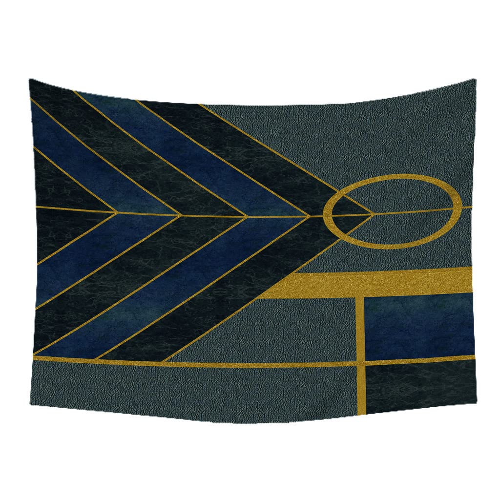 Tapiz Suelo Casa Tapiz Decorativo Pared XXL Oscuro Arte Geométrico De Textura De Cuero Tapiso Alfombra Papel Tapiz Exterior para La Decoración De La Sala De Estar del Dormitorio 59x59 Inches