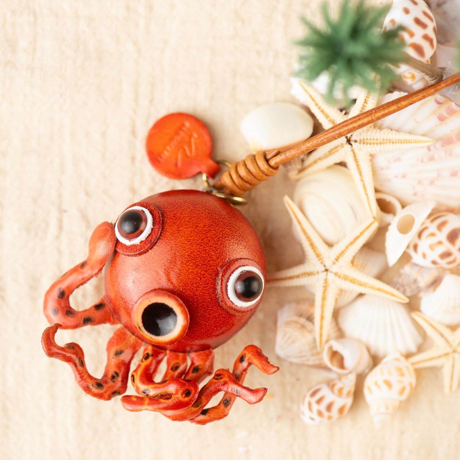 Keychain Charms 3D Cute Genuine Leather Handmade Crafts Pendant Keychains Accessorie - Image 3