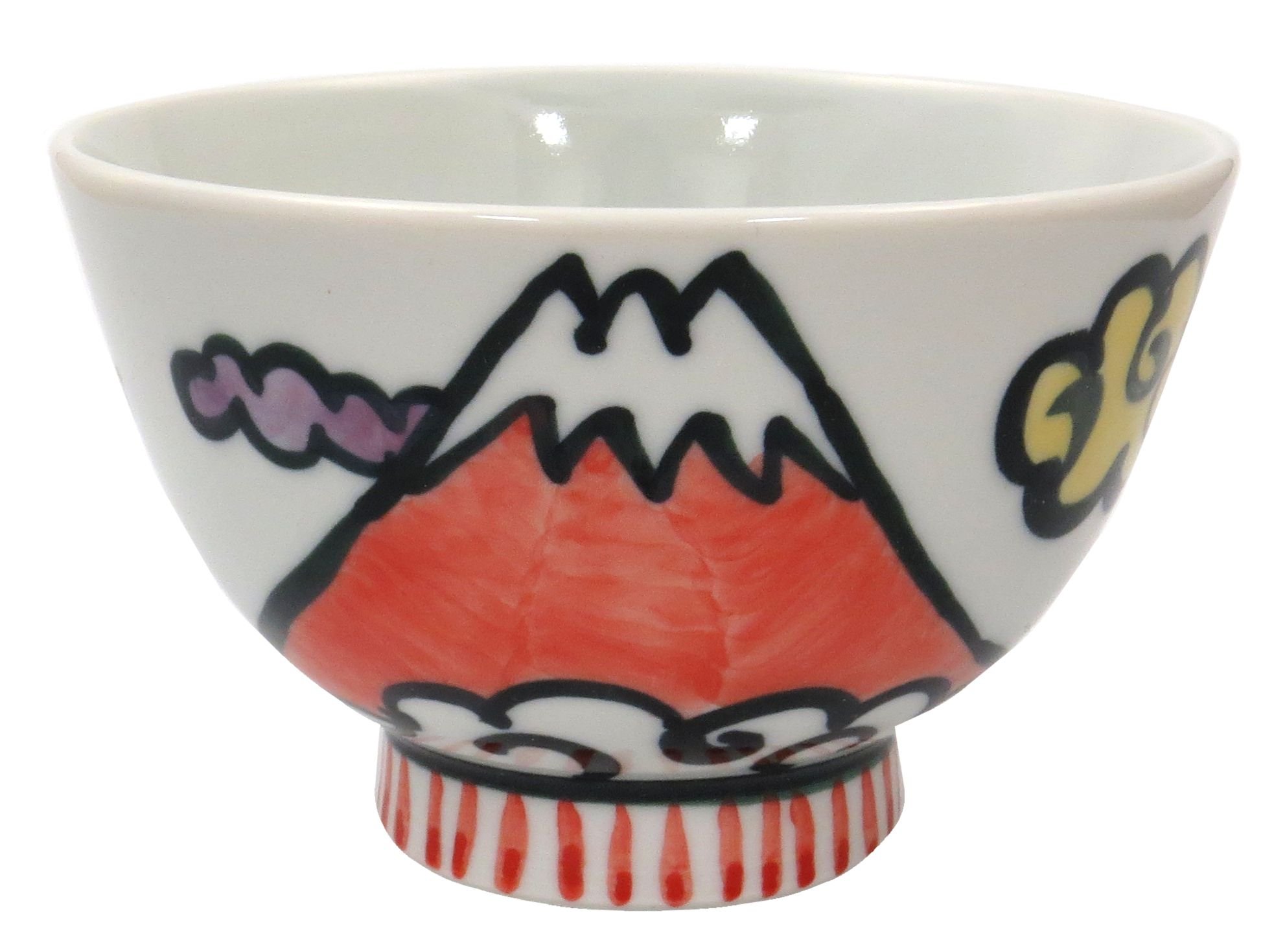 Amazon｜伊万里焼 せいら窯 富士山 ご飯茶碗 飯碗 赤 約直径11×高さ7cm