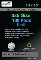 Vista 8 de Apache Bolsas de laminación de 5 mil para tarjeta de invitación de 3.5 x 5 pulgadas, hojas de 3.7 x 5.3 pulgadas, paquete de 100