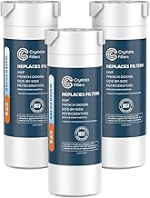 Crystala Filters XWF Replacement for GE XWF Refrigerator Water Filter Pack of 3 (Not XWFE)