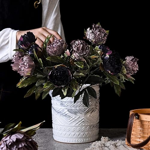 Miniatura 5 de Yundu Soporte para utensilios de cocina de mármol de cerámica gris para encimera, vajilla para decoración del hogar