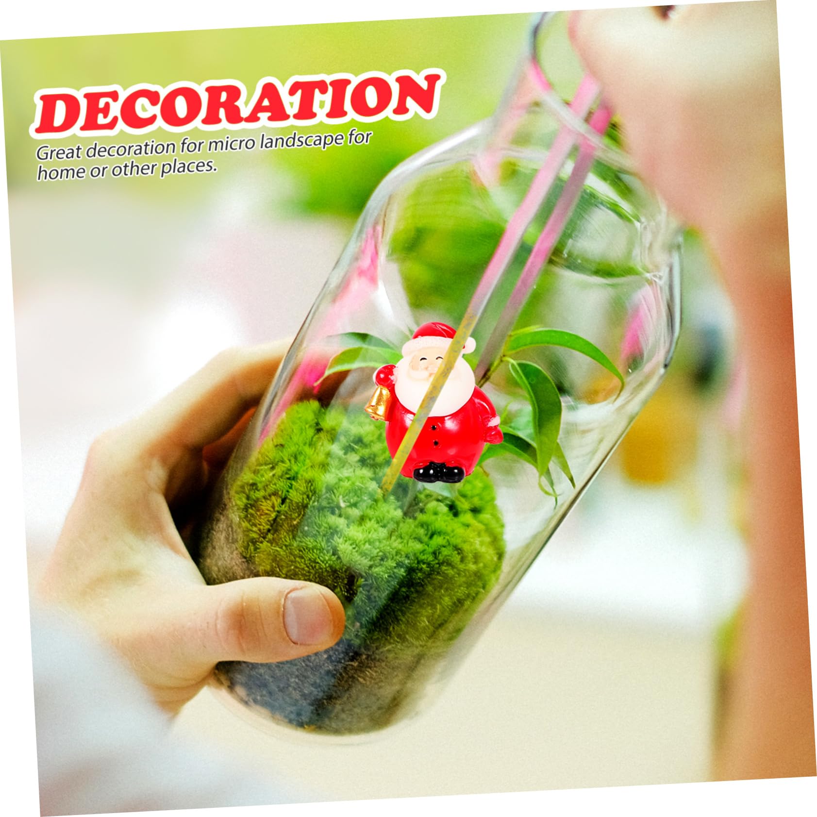 12 Piezas Decoración De Escritorio De Navidad Decoración Navideña De Casa De Muñecas Cifras Micro Paisaje De Santa Claus Micro Paisaje De Muñeco De Nieve Miniatura Oficina Planta