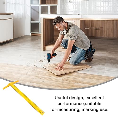 Miniatura 5 de EXCEART 2 piezas de plástico pequeño en T cuadrado para dibujar manualidades, regla cuadrada en T transparente, regla cuadrada T para manualidades,