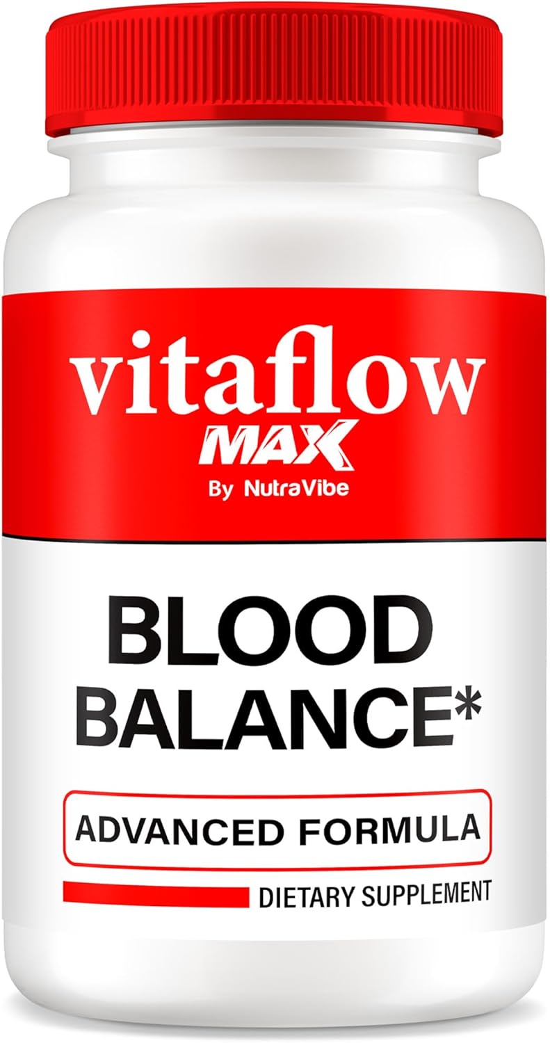Vitaflow Max Blood Balance Support Official Vita Flow Joint Support, Premium Blend for Blood Pressure & Overall Health Supplement, VitaFlow Max Blood Pressure (60 Capsules)
