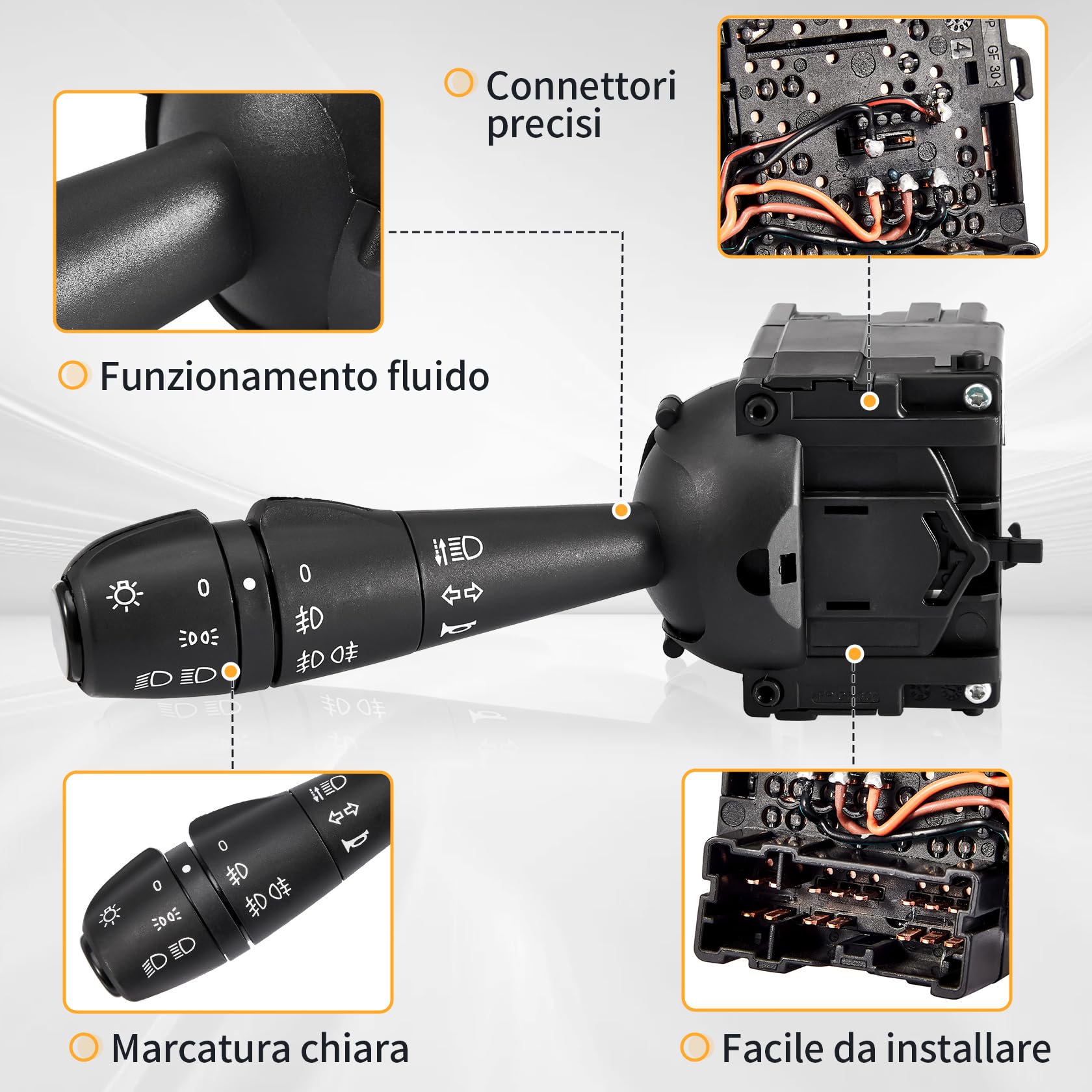 Interruttori Piantone Sterzo Auto, Comando Interruttore Fari per Sandero, Dokker, Duster, Lodgy, Logan, Stepway, Interruttore Controllo Faro 8201167988 681726046R 255405056R 255400337R